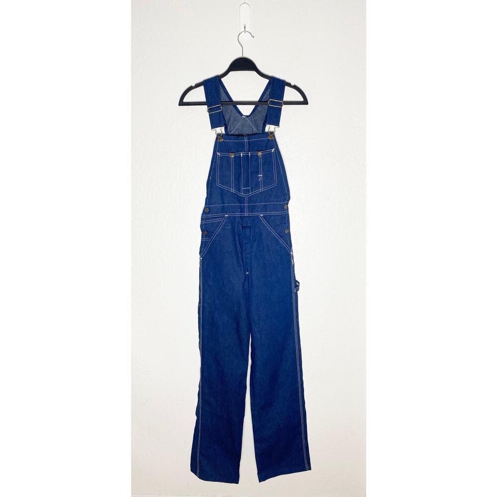 Rare Vintage NWT Dillo Women's Carpenter Blue Denim Jean Bib Overalls 90s Y2K 24